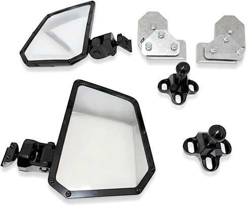 Chupacabra Offroad Cuero UTE UTV Mirrors (2) Compatabile With Polaris Xpedition Doors in Kuwait