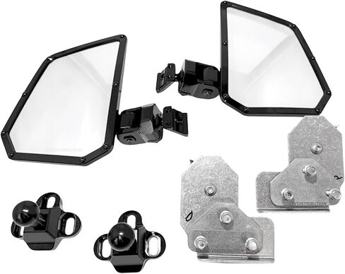 Chupacabra Offroad Cuero UTE UTV Mirrors (2) Compatabile With Polaris Xpedition Doors in Kuwait