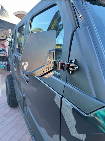 Chupacabra Offroad Cuero UTE UTV Mirrors (2) Compatabile With Polaris Xpedition Doors in Kuwait