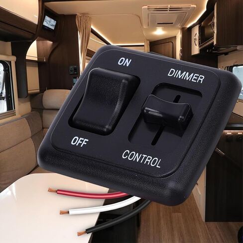 DC 12V RV Light Switch with Dimmer Control, 60W LED Halogen Incandescent Lamp Toggle Switch for RV Truck Marine Strip Lighting in Kuwait