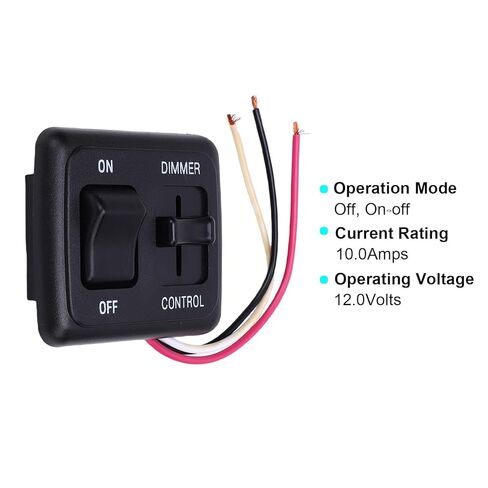 DC 12V RV Light Switch with Dimmer Control, 60W LED Halogen Incandescent Lamp Toggle Switch for RV Truck Marine Strip Lighting in Kuwait