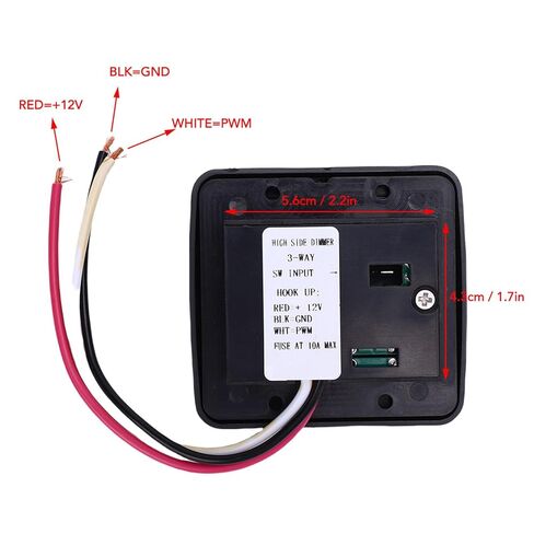 DC 12V RV Light Switch with Dimmer Control, 60W LED Halogen Incandescent Lamp Toggle Switch for RV Truck Marine Strip Lighting in Kuwait