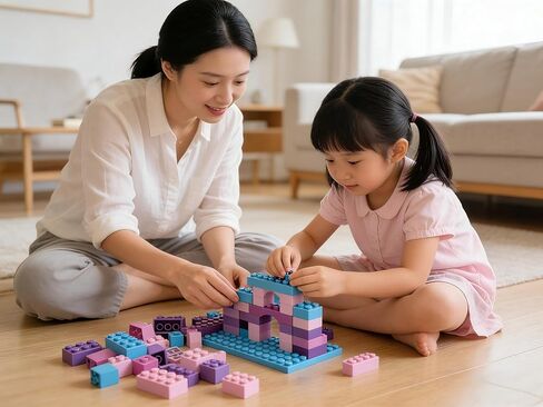 300 Piece Bulk Bricks Assortment Pack for Girls - with 5 Sizes, and 4 Color, Compatible with Lego Parts in Kuwait