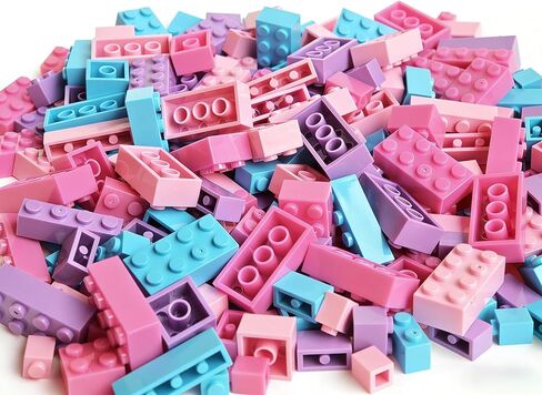 300 Piece Bulk Bricks Assortment Pack for Girls - with 5 Sizes, and 4 Color, Compatible with Lego Parts in Kuwait