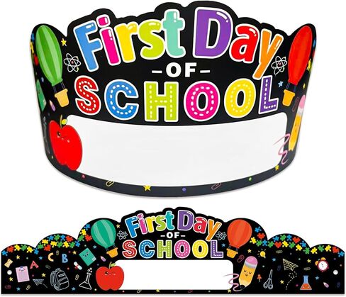 JUESMOS 24PCS Adjustable Paper Caps Hats Crowns for Kindergarten Preschool Classroom Prizes Rewards in Kuwait