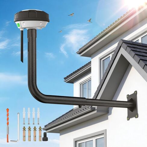 طقم تثبيت على الحائط لهوائي RTK لسلسلة Mammotion Luba 2 AWD، لـ YUKA 1000 & 2000، لـ YUKA 1500(2024)، لـ YUKA 2000(2024)، دعامة تثبيت على الحائط قابلة للتعديل متوافقة مع هوائي RTK - أسود in Kuwait