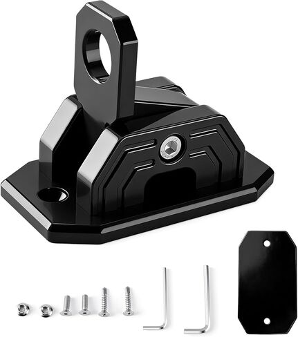 CB Antenna Mount, 2-Way Installation Universal Heavy Duty No-Drill CB Antenna & Flag Whip Mount Bracket Kit, Adhesive Tape & Screw Mount for Trucks, RV, Off-Road Vehicles, Boat, Motorcycle (Black) in Kuwait