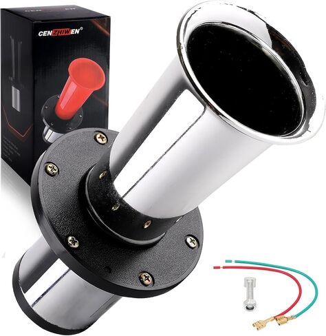 OOGA Air Horn 12V 110DB Aooga Ahooga Horn Complete Kit - Antique Classic Vintage Old Car Sound for Hot Rod, Model T, Golf Cart with Wire (1920s Air Horn) (silvery) in Kuwait