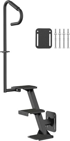 Boat Trailer Steps with Non-Slip Handrail, 3-Step Heavy-Duty Boat Trailer Steps for the Tongue, Hold Up to 450lbs, Adjustable Universal Side Mount for Bass, Pontoon Boats in Kuwait