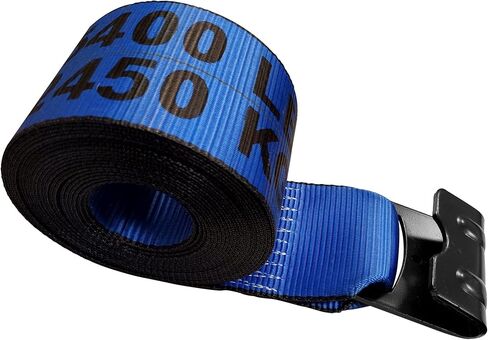 Mega Cargo Control Flat Hook Winch Straps 4" x 40 FT Red Heavy Duty Webbing for Cargo Securement, Hauling, Trailer, Farms (4 Pack) in Kuwait