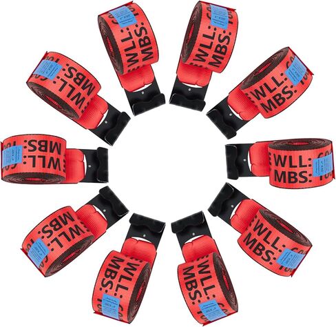 Heavy Duty 4" x 30' Winch Straps with Flat Hooks – 6,000 lbs WLL, 18,000 lbs Break Strength – Flatbed Tie Down Straps for Trucks, Trailers, Towing, Cargo Securement, Tree Saver in Kuwait