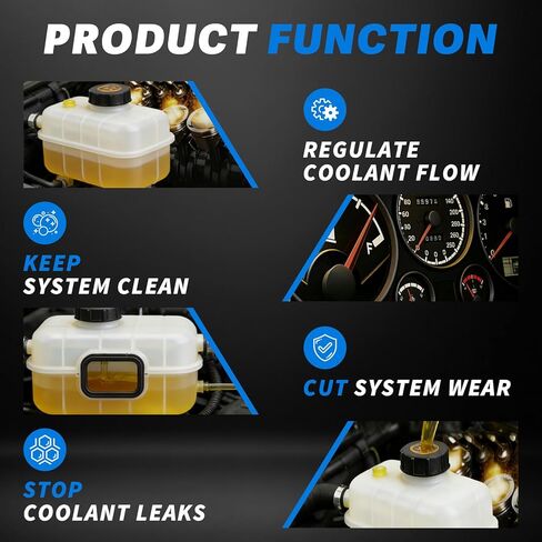 68283565AA Engine Coolant Overflow Recovery Reservoir Tank Radiator Expansion Bottle,Compitable with 2020-2025 JT Gladiator, 2018-2024 Jeep JL Wrangler 3.0L 3.6L, Replace 68283565AB, with Cap in Kuwait