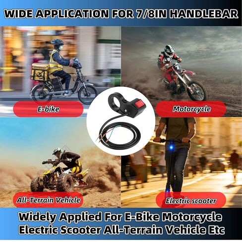 3 Speed Switch 22mm 7/8in Motorcycle Handlebar Switch Ebike Handlebars Bars for Ebike Bike Motorcycle Accessories for Electric Offroad Motorcycle Modification in Kuwait