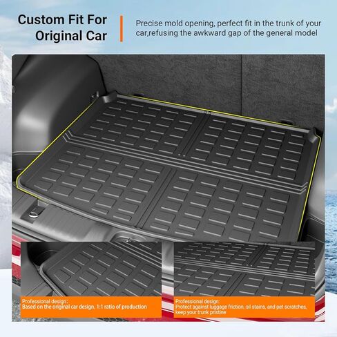 powoq Cargo Mat Compatible with 2017-2025 Jeep Compass TPE Rear Trunk Mat Cargo Liners Replacement for 2017 2018 2019 2020 2021 2022 2023 2024 2025 Jeep Compass Accessorie (Rear Trunk Mat) in Kuwait