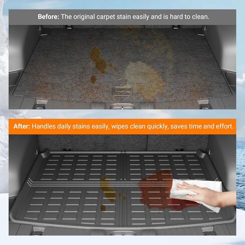 powoq Cargo Mat Compatible with 2017-2025 Jeep Compass TPE Rear Trunk Mat Cargo Liners Replacement for 2017 2018 2019 2020 2021 2022 2023 2024 2025 Jeep Compass Accessorie (Rear Trunk Mat) in Kuwait