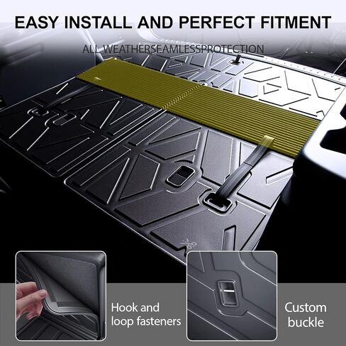 Cargo Mat Replacement for Hyundai Santa FE 2024 2025 2026, All Weather TPE Cargo Mat with Backrest Mat Rear Cargo Liner Protection for Hyundai Santa Fe Calligraphy Accessories (Fit Hybrid and Fuel) in Kuwait