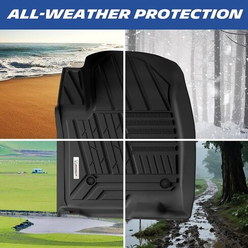 Michelin Floor Mats for 2019-2026 Silverado/Sierra 1500 & 2020-2026 2500/3500, Elite Series Crew Cab Bucket Seat Carpet Floor with Rear Under-Seat Storage (Not Fit 2nd Row Plastic Storage) in Kuwait
