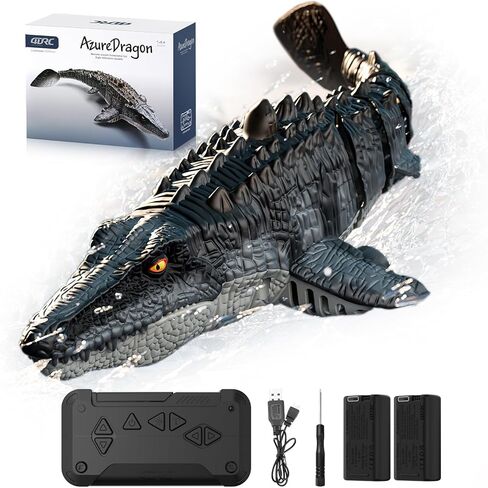 4DRC 2.4Ghz Remote Control Shark Toys for Boys Kids, Remote Control Boat Pool Toy with Light & Spray Water Function for 8 Year Olds Kid Boys Girls Birthday Gifts in Kuwait