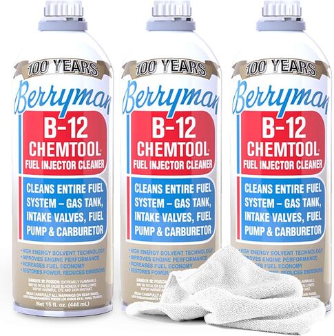 بيريمان B-12 Chemtool 0116 (3 عبوات) - منظف حاقن الوقود، منشفة 15 أونصة | مادة منظفة للمكربن ​​ونظام الوقود للسيارات in Kuwait