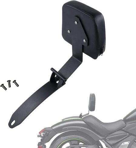 مسند ظهر لسائقي الدراجات النارية سيسي بار يدعم التثبيت مع وسادة وسادة جلدية لراكبي الدراجات النارية باللون الأسود مناسب لـ Kawasaki Vulcan S 650 VN650 2015-2023 in Kuwait