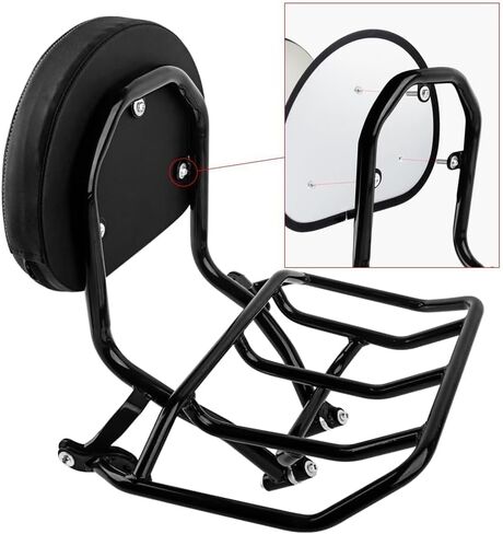 Panical Motorcycle for BMW K1600B Bagger Sissy Bar 2018-2026 Backrest Luggage Rack Accessories Passenger Rear Kit k1600 B Black (Black Backrest Luggage 0514) in Kuwait