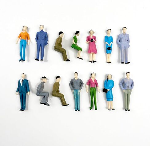 1:30 Miniature People Figures, ABS Plastic Model People with Mixed Poses (Randomly Shipped) for Architecture Diorama Railway Layout Sand Table Scene Building, Adult Hobby Supplies (30) in Kuwait