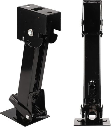 AMONIDA 2 Telescoping Folding Stabilizer Jacks, 650 Lbs Support Capacity Each 1000 Lbs Lift Capacity, Heavy Duty Iron Construction, Adjustable Length 290-455mm, with Handle & Foot, Ideal in Kuwait