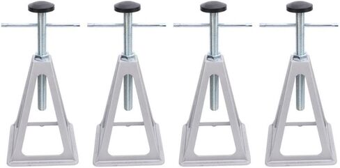 RV Stabilizer Jacks 4pcs Adjustable 28 to 44cm 2.7T Maximum Load Leveling Screw Jacks Compatible with Travel Trailers RVs in Kuwait