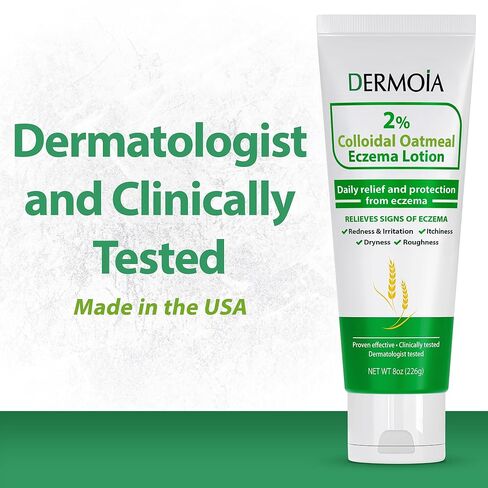 2% Colloidal Oatmeal Eczema Lotion - Soothing & Moisturizing Anti Itch Cream & Body Lotion for Sensitive Skin - Nourishing Eczema Cream for Superior Relief & Protection (8oz) in Saudi Arabia