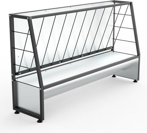 BUYYAH Pasture Feeder Black, 5-Feet Long, 77 Gallon Capacity Livestock Feeder with Deeper Feeding Pan, All Steel Frame, Easy to Assemble and Carry, Feeding Goats, Sheep for Farms, Sheep Sheds in Saudi Arabia