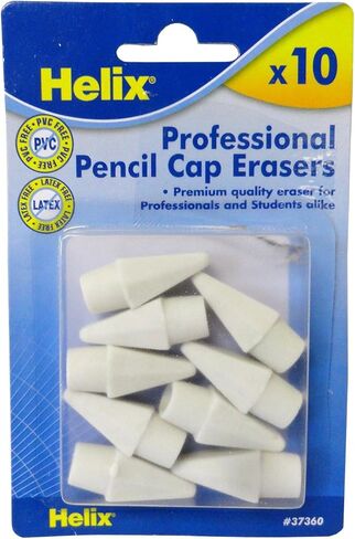 Helix 37360 White Cap Eraser 10 Count in Kuwait