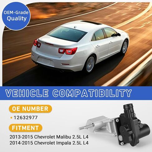 12632977 Secondary Air Injection Check Valve, Air Pump Check Valve with Retainer Gasket Bolts, Fit for 2013-2015 Chevrolet Chevy Malibu Impala 2.5L in Kuwait