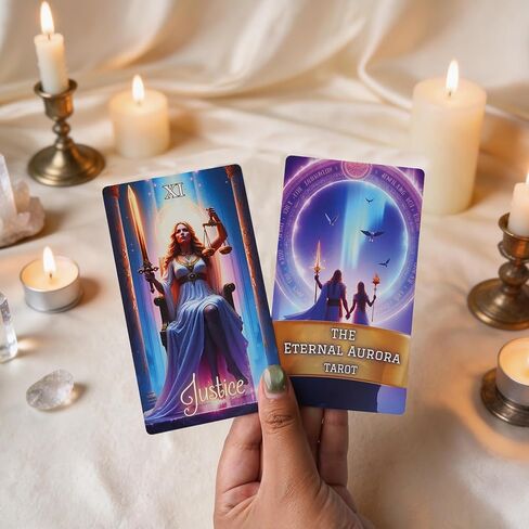 Eternal Aurora Tarot Deck,Oracle Tarot Cards with Guide Book-Unique Tarot Card Deck for Beginners（Only Deck） in Kuwait