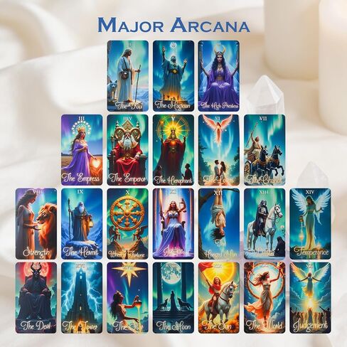 Eternal Aurora Tarot Deck,Oracle Tarot Cards with Guide Book-Unique Tarot Card Deck for Beginners（Only Deck） in Kuwait