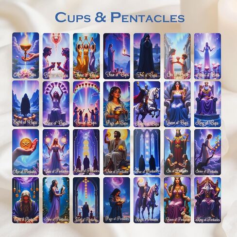 Eternal Aurora Tarot Deck,Oracle Tarot Cards with Guide Book-Unique Tarot Card Deck for Beginners（Only Deck） in Kuwait