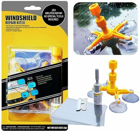 RainX Fix a Windshield Do it Yourself Windshield Repair Kit, for Chips, Cracks, Bulll's-Eyes and Stars (2 pack in Kuwait