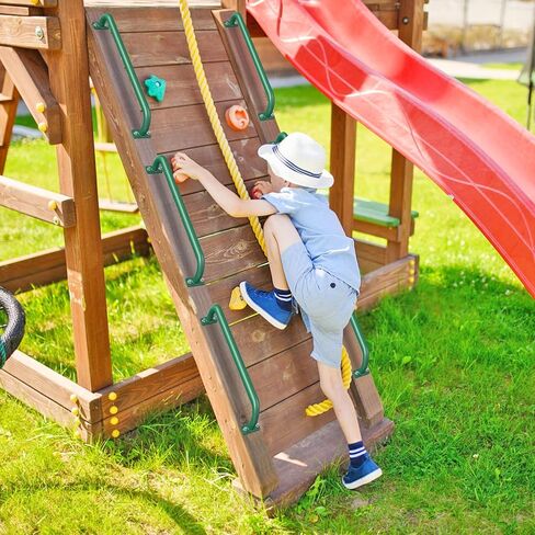 SELEWAEW 30" Black Playground Ladder Handle, Heavy-Duty Metal Playset Safety Handles, Outdoor Kids Grab Bars for Swing Sets, Treehouse, Jungle Gym, Rock Climbing Wall, Playhouse Ladder (2 Pack) in Kuwait
