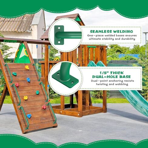 SELEWAEW 30" Black Playground Ladder Handle, Heavy-Duty Metal Playset Safety Handles, Outdoor Kids Grab Bars for Swing Sets, Treehouse, Jungle Gym, Rock Climbing Wall, Playhouse Ladder (2 Pack) in Kuwait