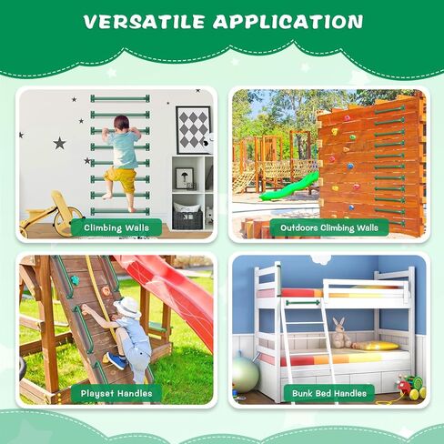 SELEWAEW 30" Black Playground Ladder Handle, Heavy-Duty Metal Playset Safety Handles, Outdoor Kids Grab Bars for Swing Sets, Treehouse, Jungle Gym, Rock Climbing Wall, Playhouse Ladder (2 Pack) in Kuwait