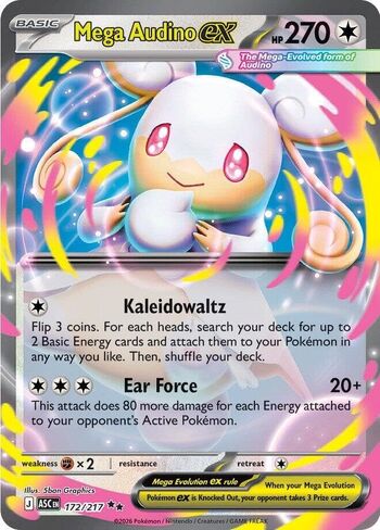 Pokemon - Mega Audino ex 172/217 - Ascended Heroes - Ultra Rare - Foil - Single Card in Kuwait