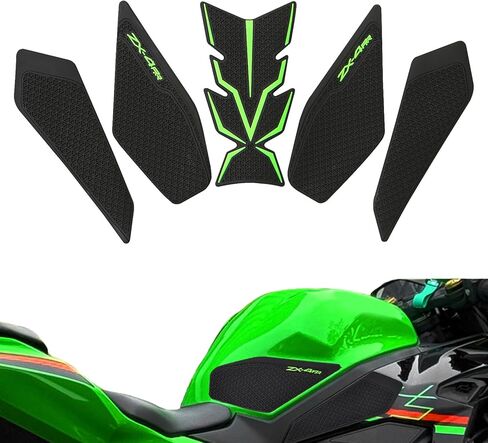 لـ 2023 2024 ZX4R ZX-4RR وسادات جانبية للجر للدراجات النارية الجديدة لخزان الوقود ووسادة جانبية للجر ووسادة للركبة ملصق حماية متوافق مع ملحقات ZX4R ZX-4RR 2025 2026 (رمادي) in Kuwait