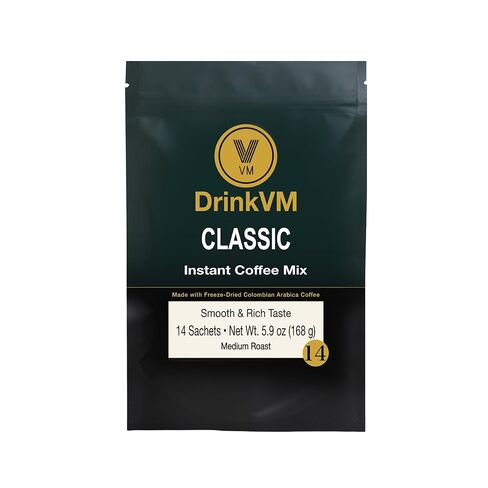 VM Energizing Mushroom Coffee-Reishi with Ginseng & Carbo Mix-Instant coffee.Natural Ganoderma With Instant Cafe.Dietary supplement.8-in-1 Mushroom Coffee.Mix coffee organic classic.Made in USA.(14)S in Saudi Arabia