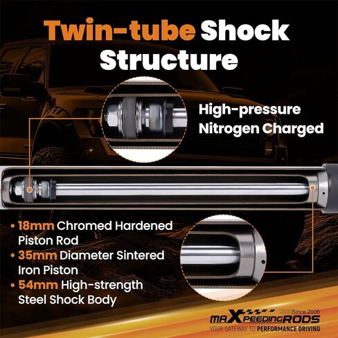 maXpeedingrods 0-3" Front Shocks for Chevy Silverado/GMC Sierra 1500 1999-2007 4WD, for Avalanche/Suburban/Tahoe 1500/GMC Yukon/Cadillac Escalade 2000-2006, G1 Version in Kuwait