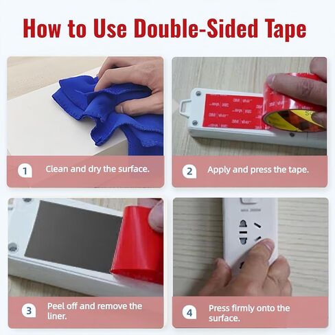 Double Sided Tape Heavy Duty, Adhesive Mounting Tape, 1 in x 10 ft, Made of 3M VHB 5952 Tape, Waterproof and Temperature Resistant Adhesive Strip Tape for Indoor, Outdoor, Automotive Trim, Home Decor in Kuwait