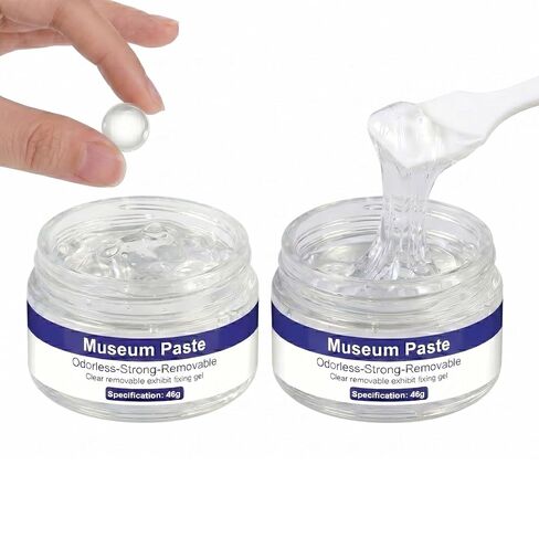 Clear Museum Gel – Removable & Reusable Earthquake Putty for Glass, Antiques, and Collectibles – Invisible Adhesive Wax to Prevent Falling & Shifting(Total 2oz) in Kuwait