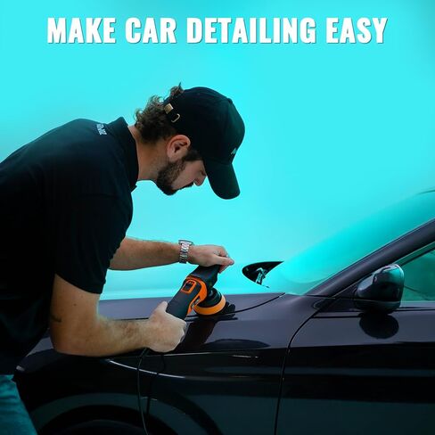 AUTIWOZ Mini Buffer Polisher, Rotary Car Buffer and Polisher Kit 6 Speeds, 1" /2" /3" Base Pads M14 Thread Extension Shaft for Car Boat Sanding Polishing and Waxing, W03 in Kuwait