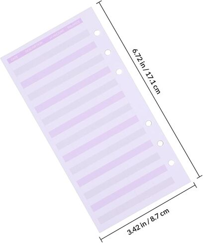 Zerodeko 60pcs Purple Budget Sheets Refillable Planner Inserts Loose Leaf Budget Cards for Household Expense Tracking and Money Management in Kuwait