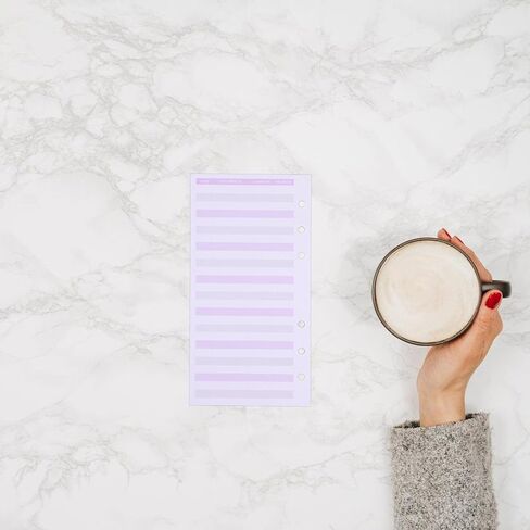 Zerodeko 60pcs Purple Budget Sheets Refillable Planner Inserts Loose Leaf Budget Cards for Household Expense Tracking and Money Management in Kuwait