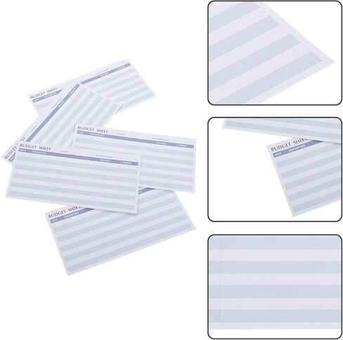 SHOWERORO 20pcs Blue Horizontal Budget Cards Expense Tracking Sheets Household Budget Planner Money Organizer for Personal Finance Management in Kuwait