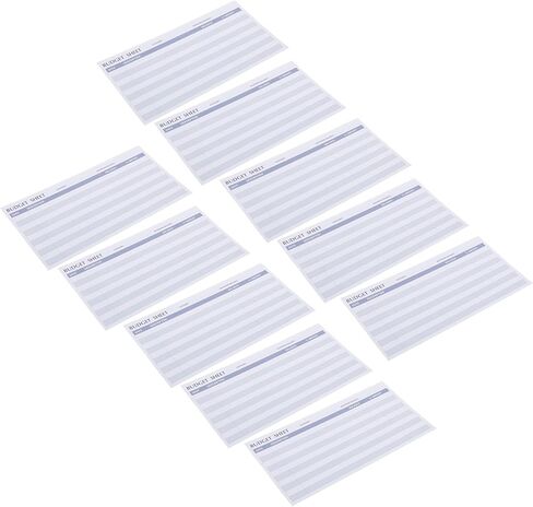 TEHAUX 20pcs Blue Horizontal Budget Planner Cards Creative Expense Tracking Sheets Household Office Budget Paper for Cash Management in Kuwait